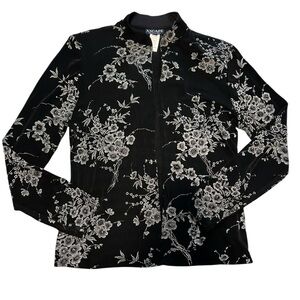 Xscape byJoanna Chen Sparkly floral y2k fairy goth cover up jacket Sz Medium